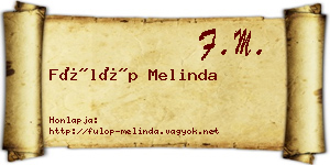 Fülöp Melinda névjegykártya
