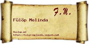 Fülöp Melinda névjegykártya